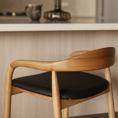 Noris Leather Bar Stool