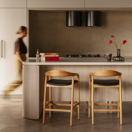 Noris Leather Bar Stool