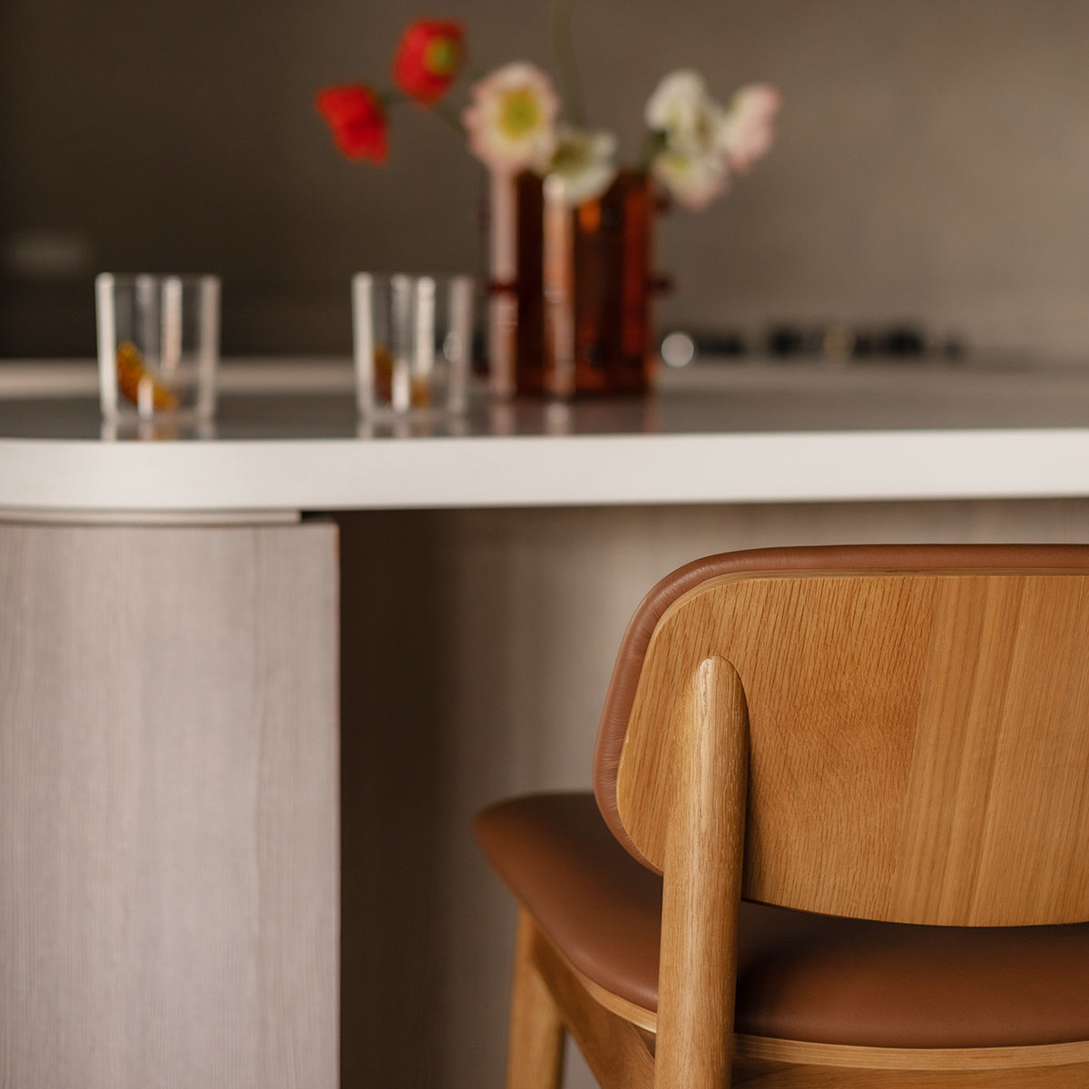 Lando Leather Bar Stool