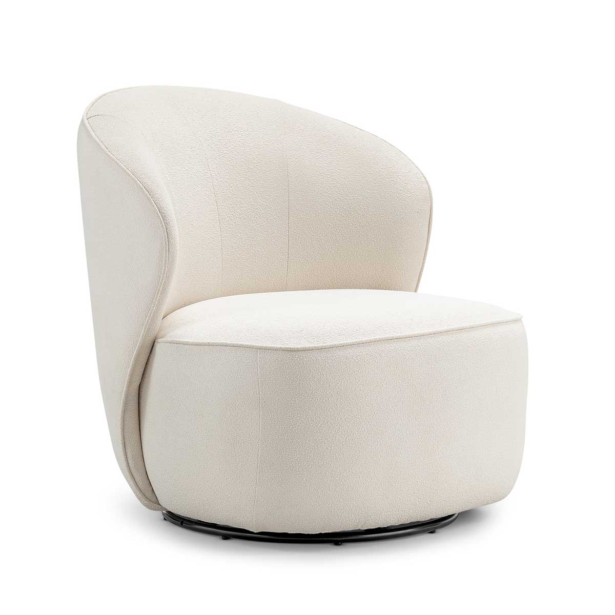 Atlas Boucle Swivel Lounge Chair