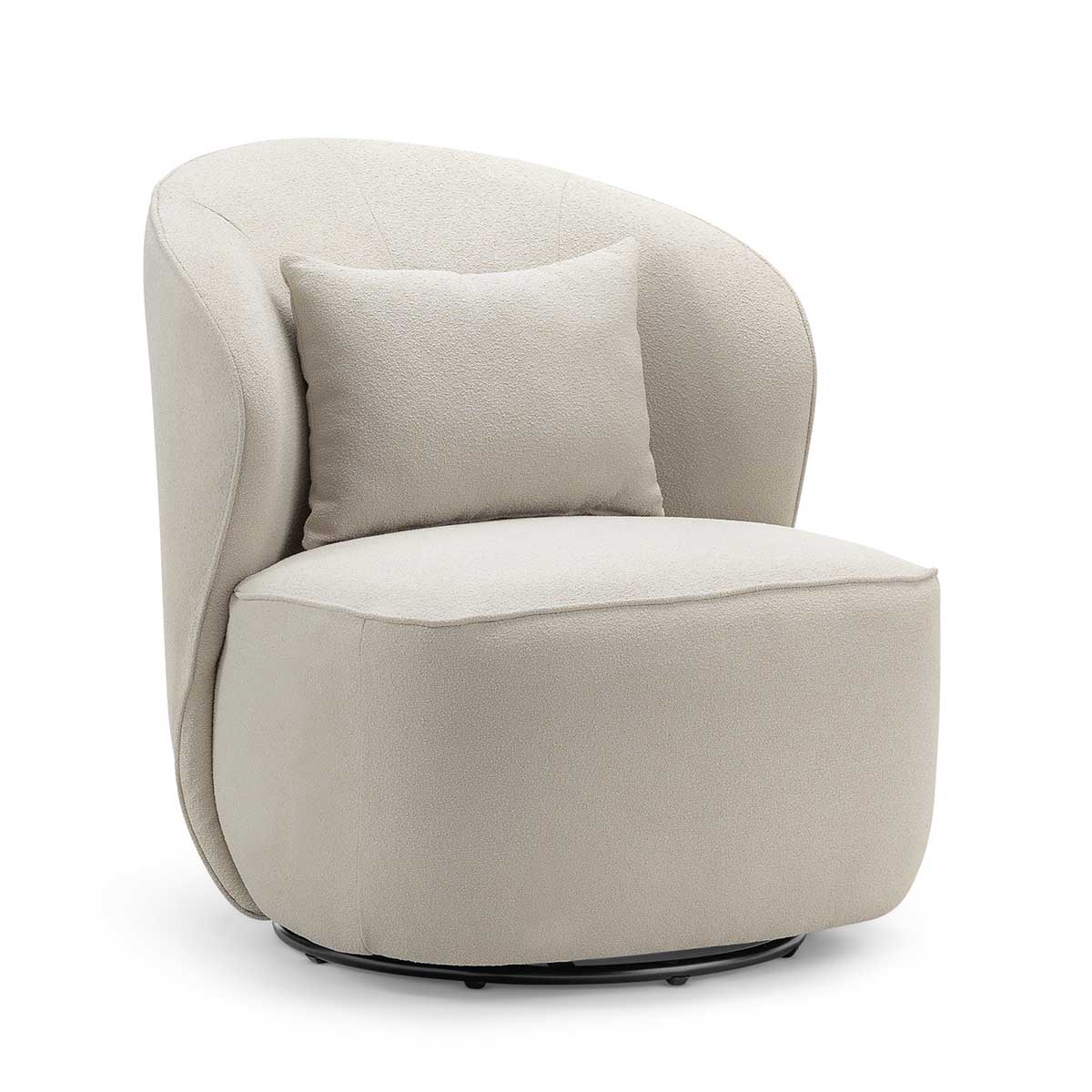 Atlas Boucle Swivel Lounge Chair