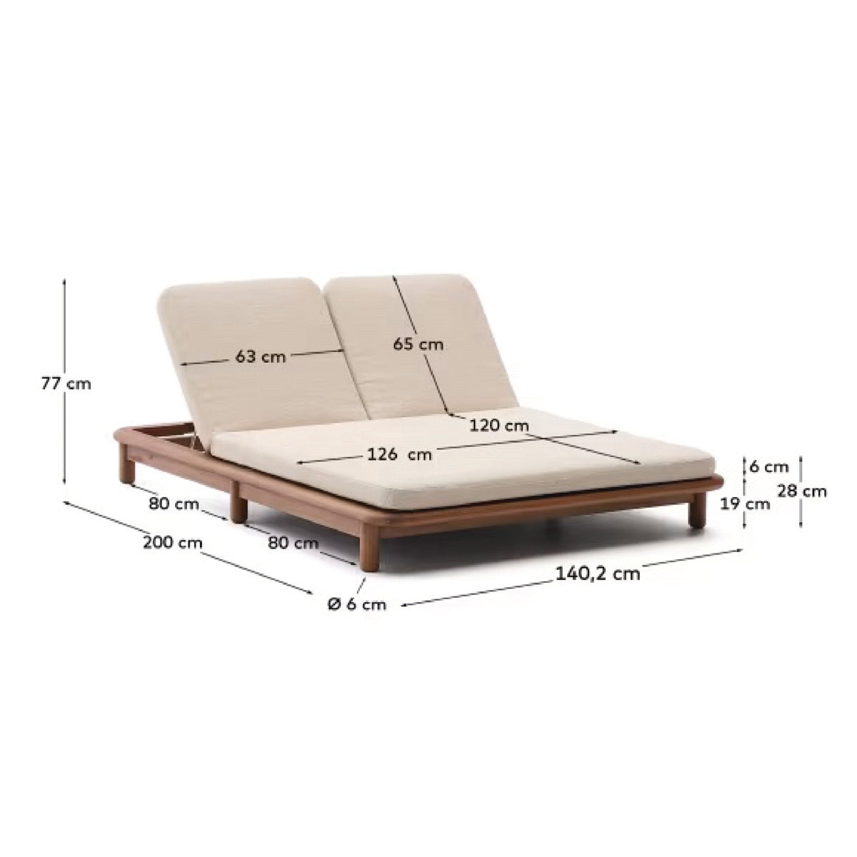 Turqueta Double Sun Lounger