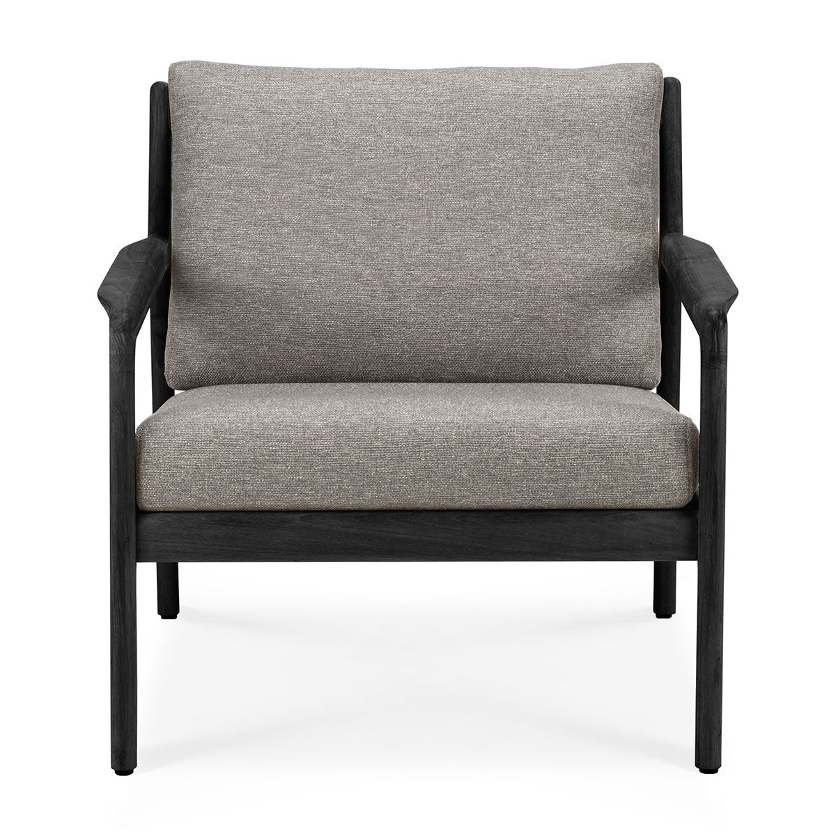 Jack Outdoor Fabric Lounge Chair (Teak Black, Mocha, 76cm)