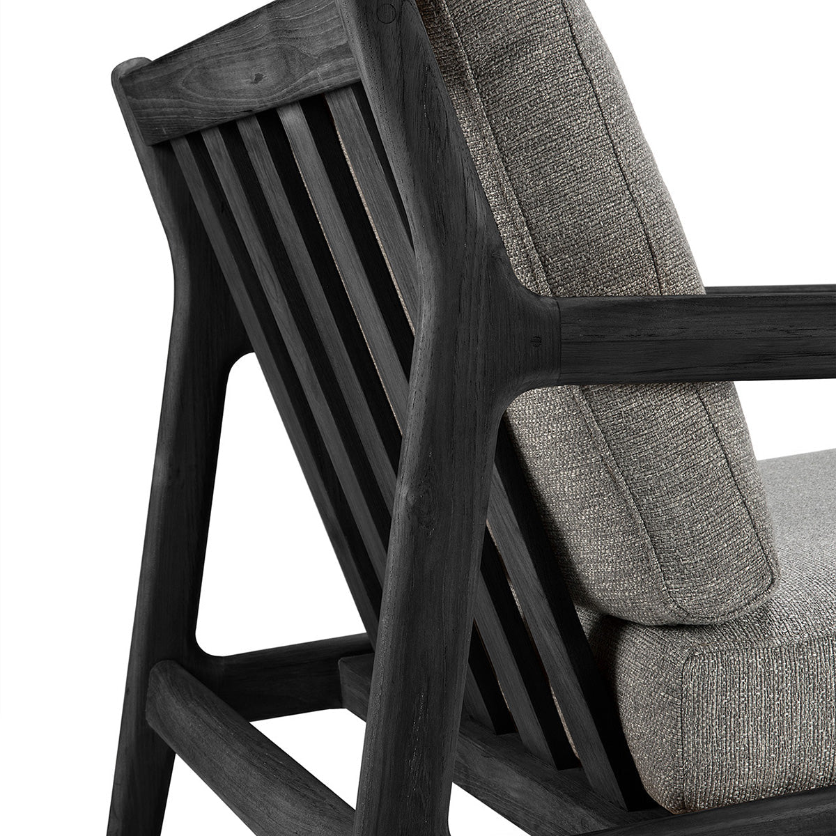 Jack Outdoor Fabric Lounge Chair (Teak Black, Mocha, 76cm)