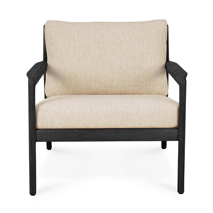Jack Outdoor Fabric Lounge Chair (Teak Black, Natural, 76cm)