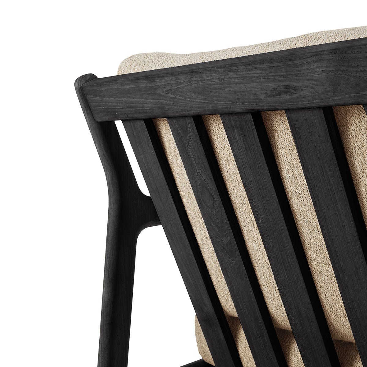 Jack Outdoor Fabric Lounge Chair (Teak Black, Natural, 76cm)