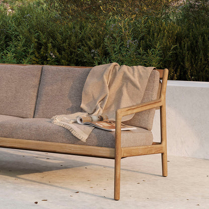 Jack Outdoor Fabric Lounge Chair (Teak, Mocha)