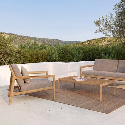 Jack Outdoor Fabric Lounge Chair (Teak, Mocha)