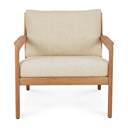 Jack Outdoor Fabric Lounge Chair (Teak, Natural)