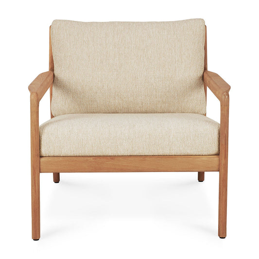 Jack Outdoor Fabric Lounge Chair (Teak, Natural)