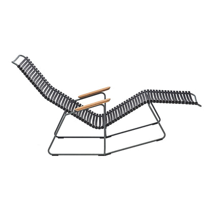 Click Sunlounger with Armrest