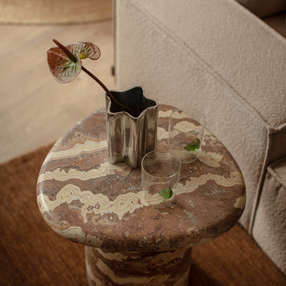 Azzurra Side Table (Tiger Onyx Finish)