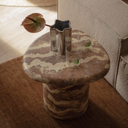 Azzurra Side Table (Tiger Onyx Finish)