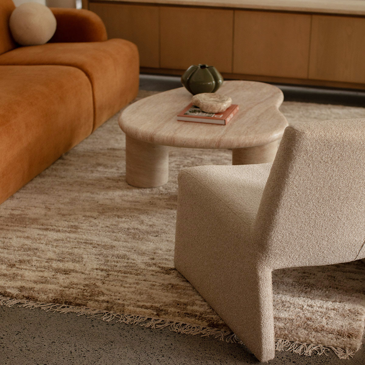 Azzurra Coffee Table (Travertine Finish)