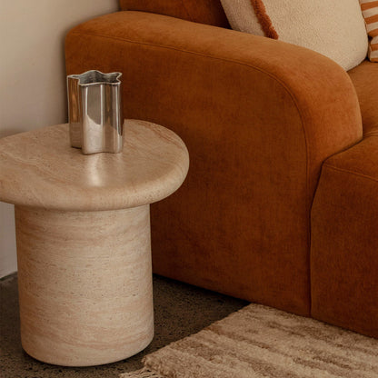 Azzurra Side Table (Travertine Finish)