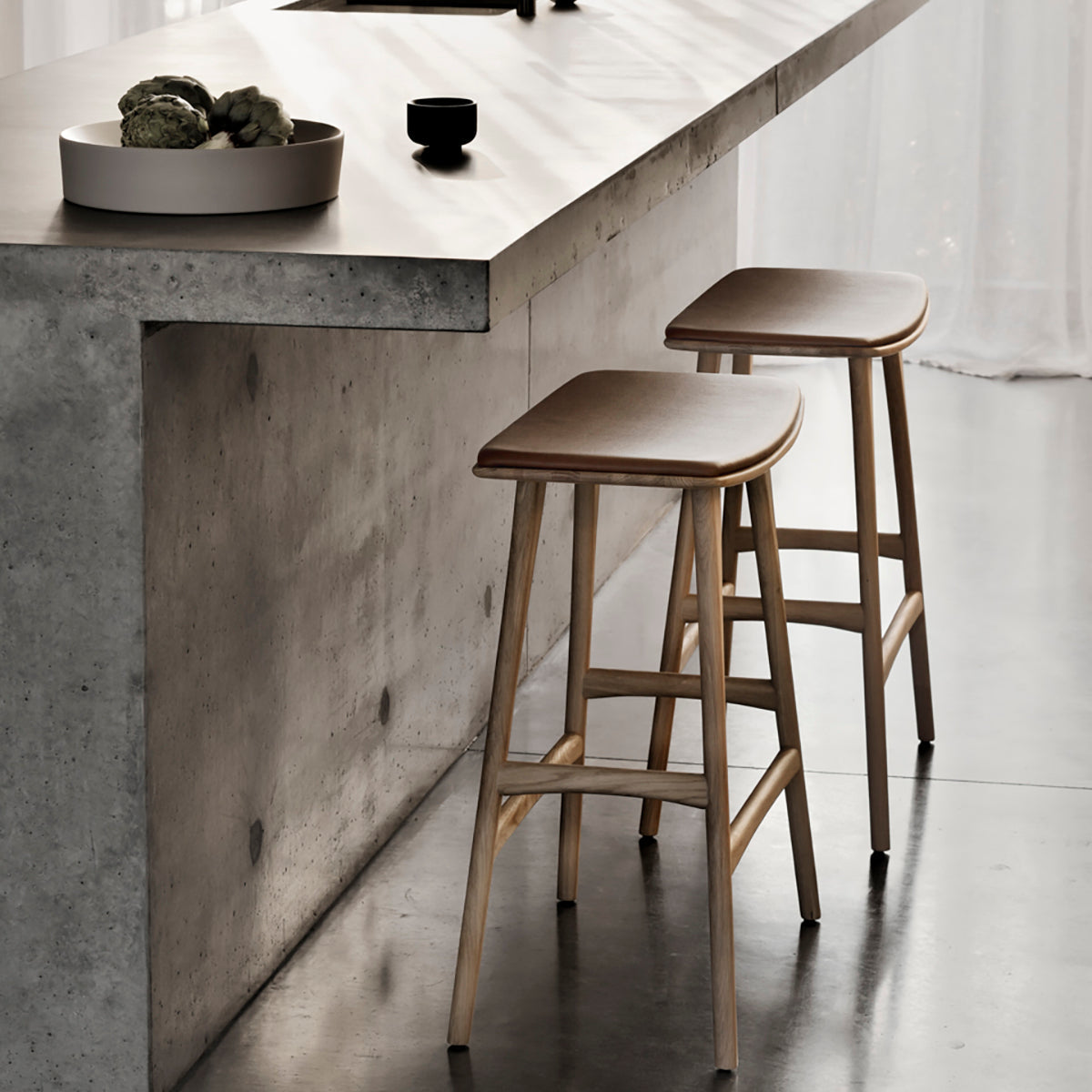 Osso Leather Counter Stool
