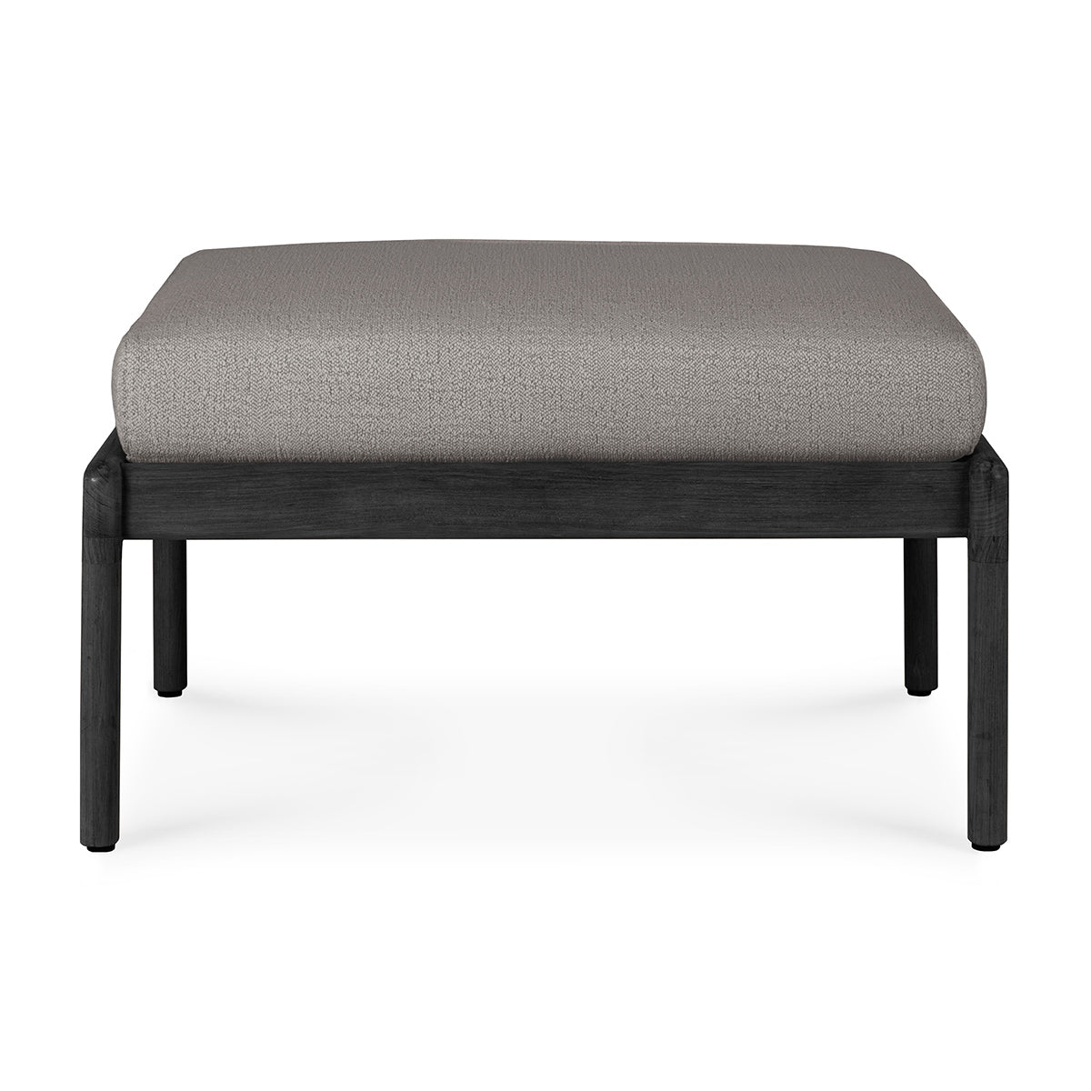 Jack Outdoor Fabric Footstool (Teak Black, Mocha)