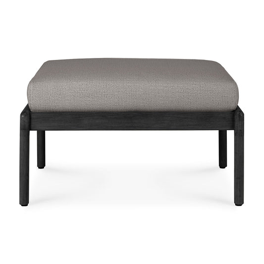 Jack Outdoor Fabric Footstool (Teak Black, Mocha)