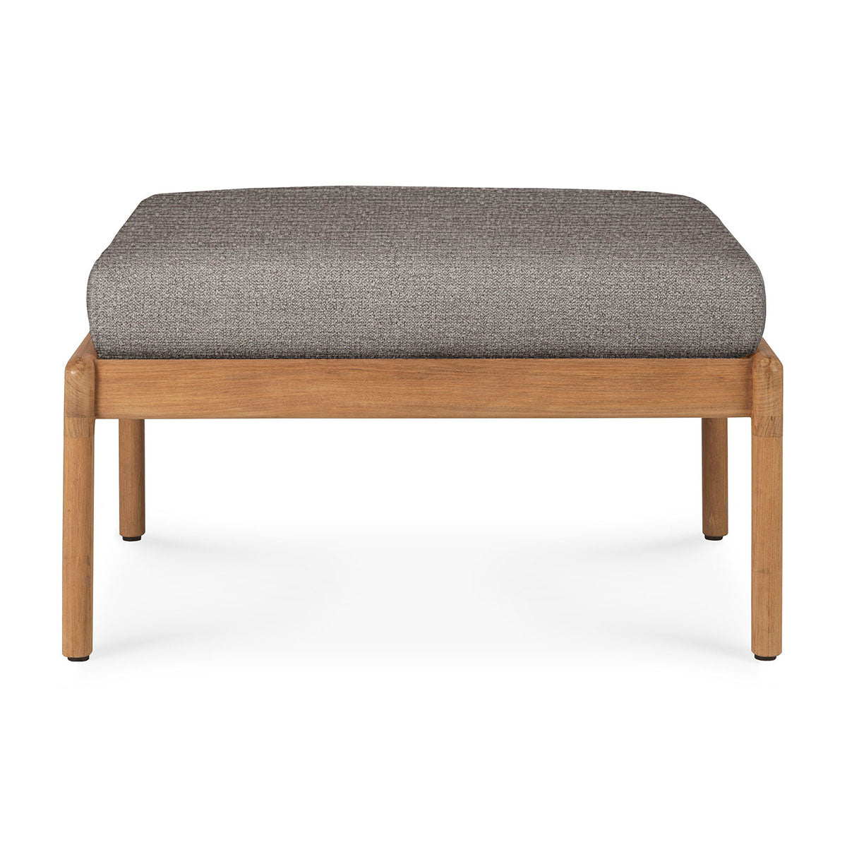 Jack Outdoor Fabric Footstool (Teak, Mocha)