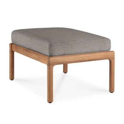 Jack Outdoor Fabric Footstool (Teak, Mocha)