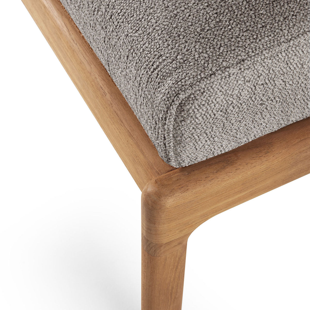 Jack Outdoor Fabric Footstool (Teak, Mocha)