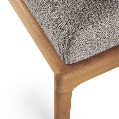 Jack Outdoor Fabric Footstool (Teak, Mocha)