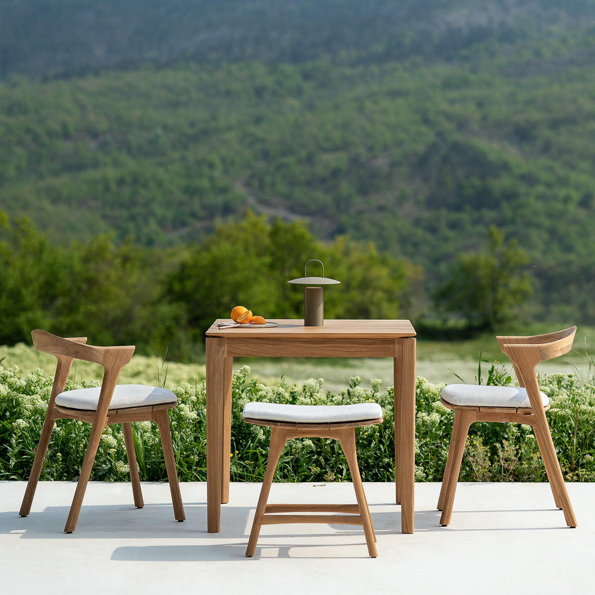 Osso Outdoor Fabric Dining Stool (Off White)