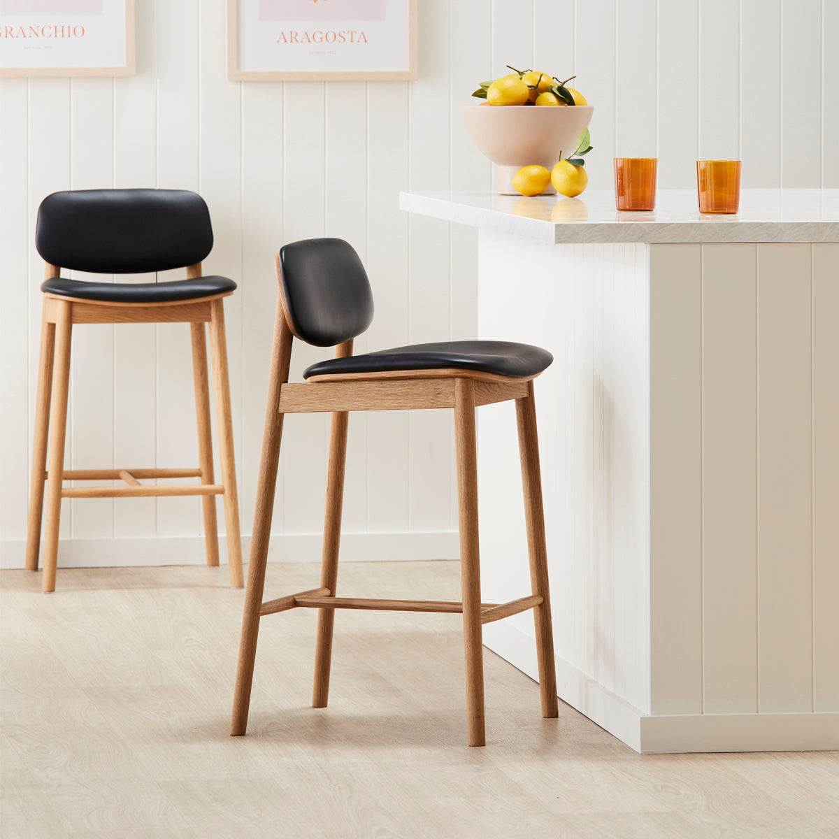 Lando Leather Bar Stool