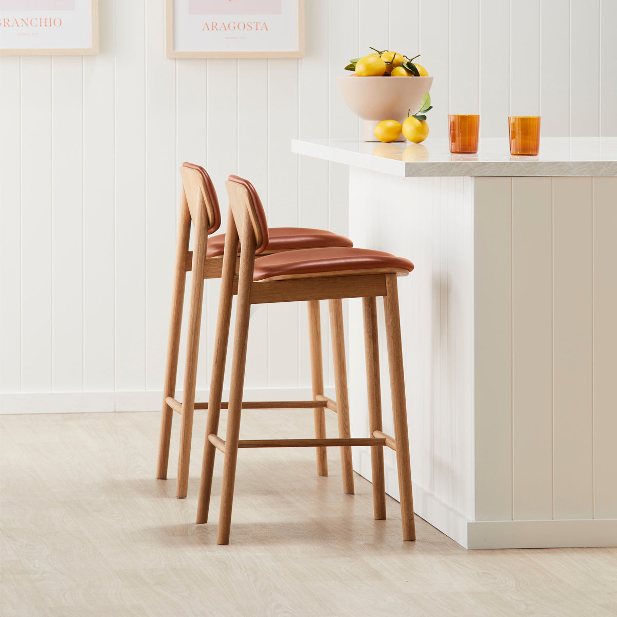 Lando Leather Bar Stool