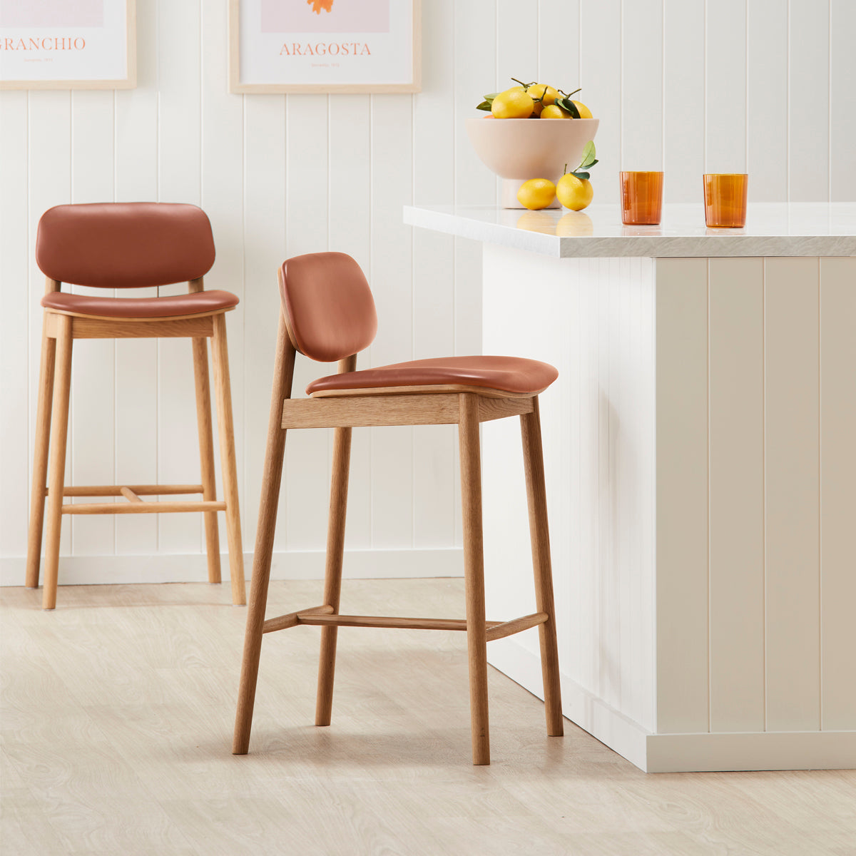 Lando Leather Bar Stool