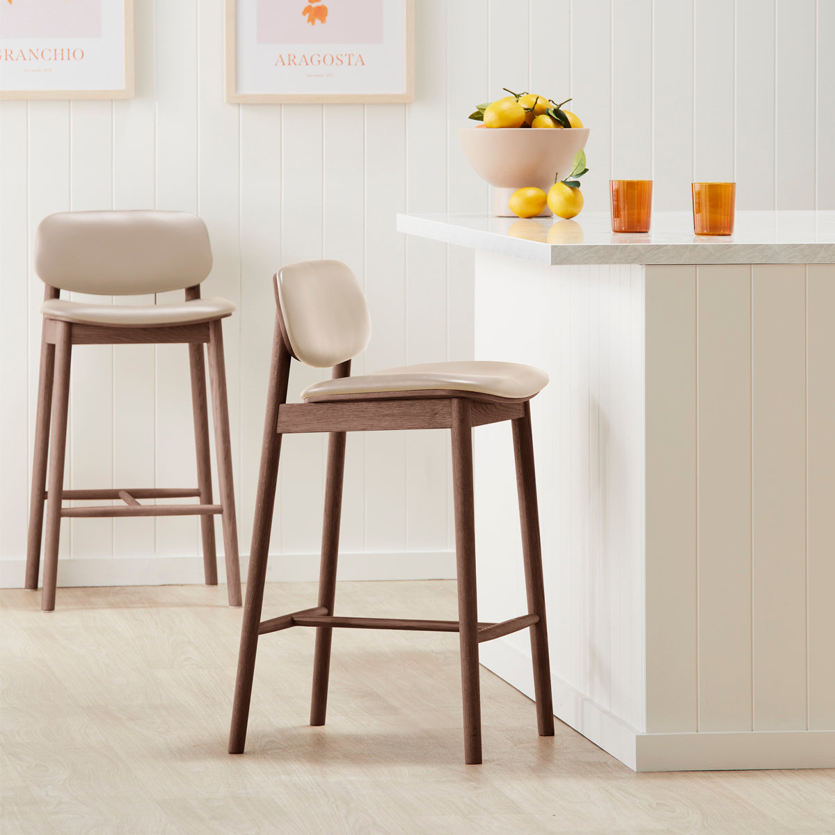 Lando Leather Bar Stool