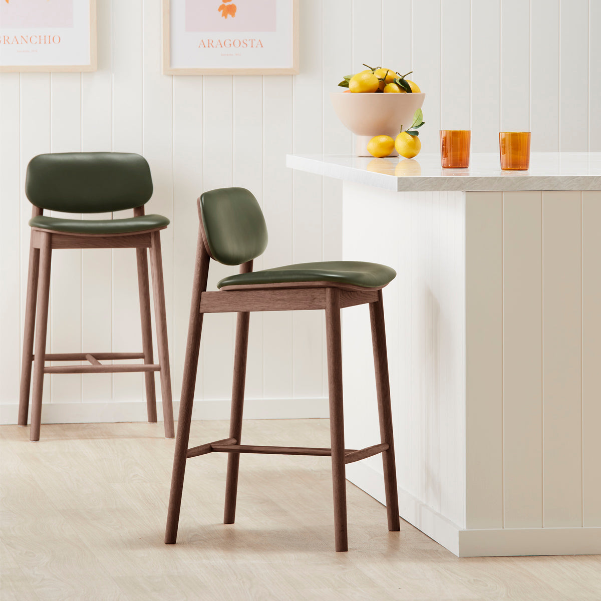 Lando Leather Bar Stool
