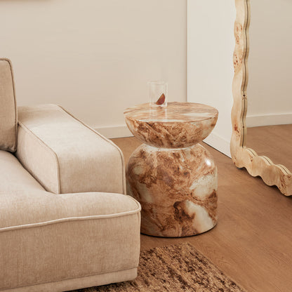 Santino Side Table (Marble Finish)