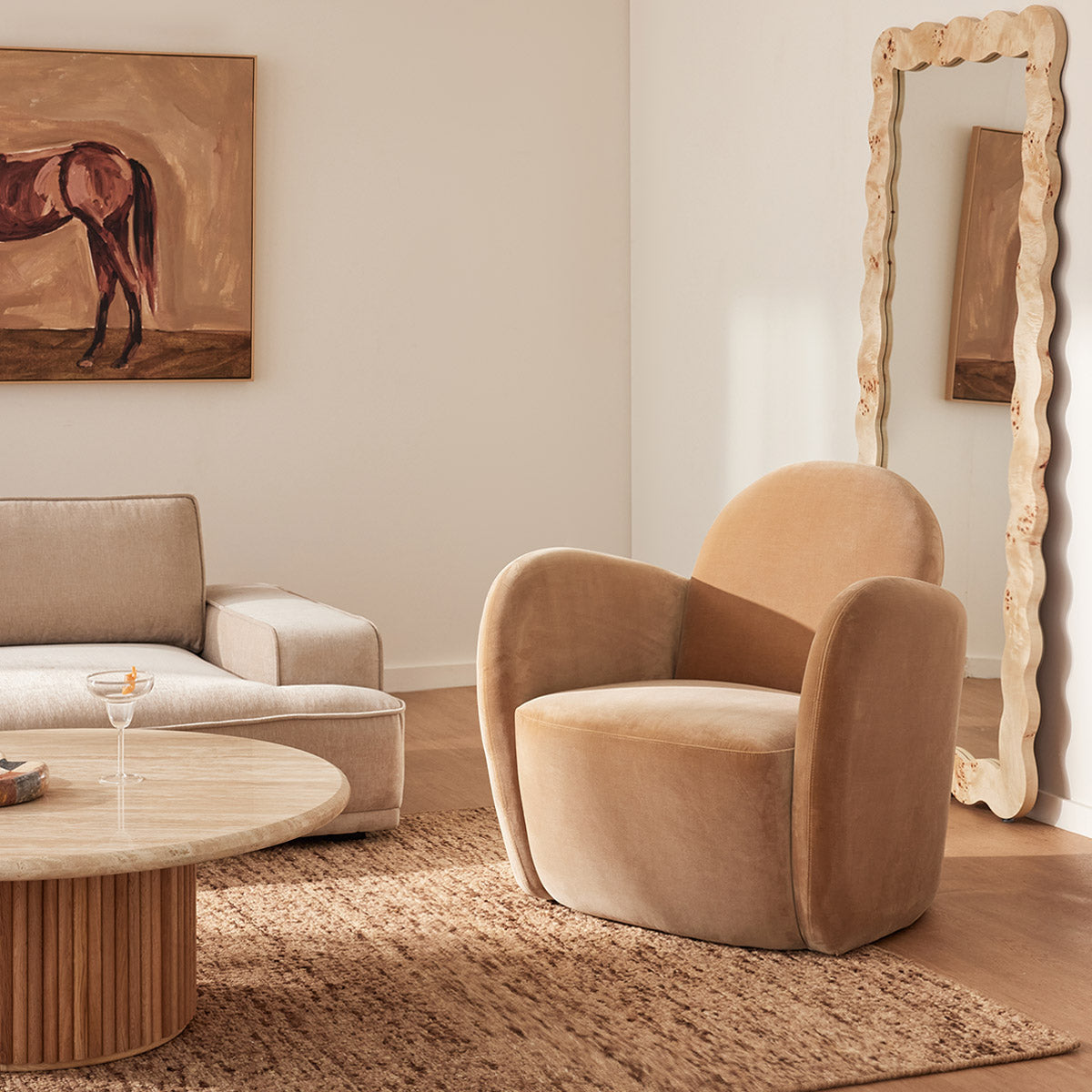 Yoko Velvet Armchair