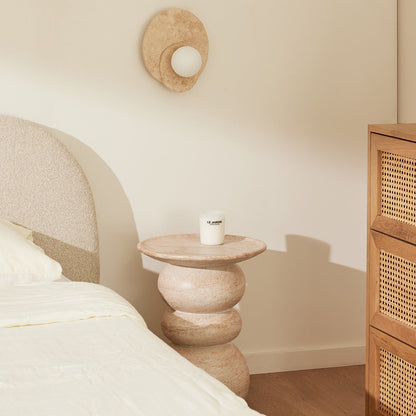 Sorrento Side Table (Travertine Finish)