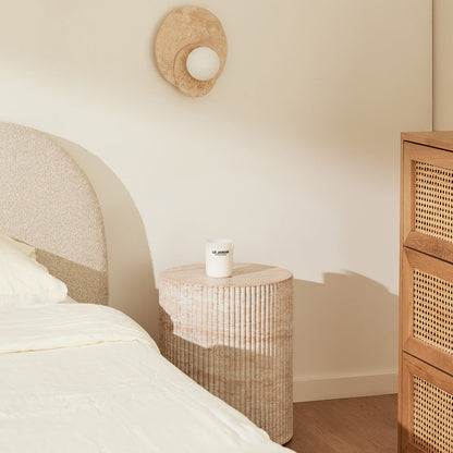 Roma Side Table (Travertine Finish)