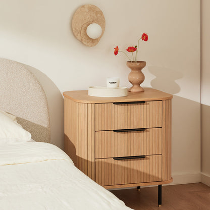 Rio 3 Drawers Bedside Table