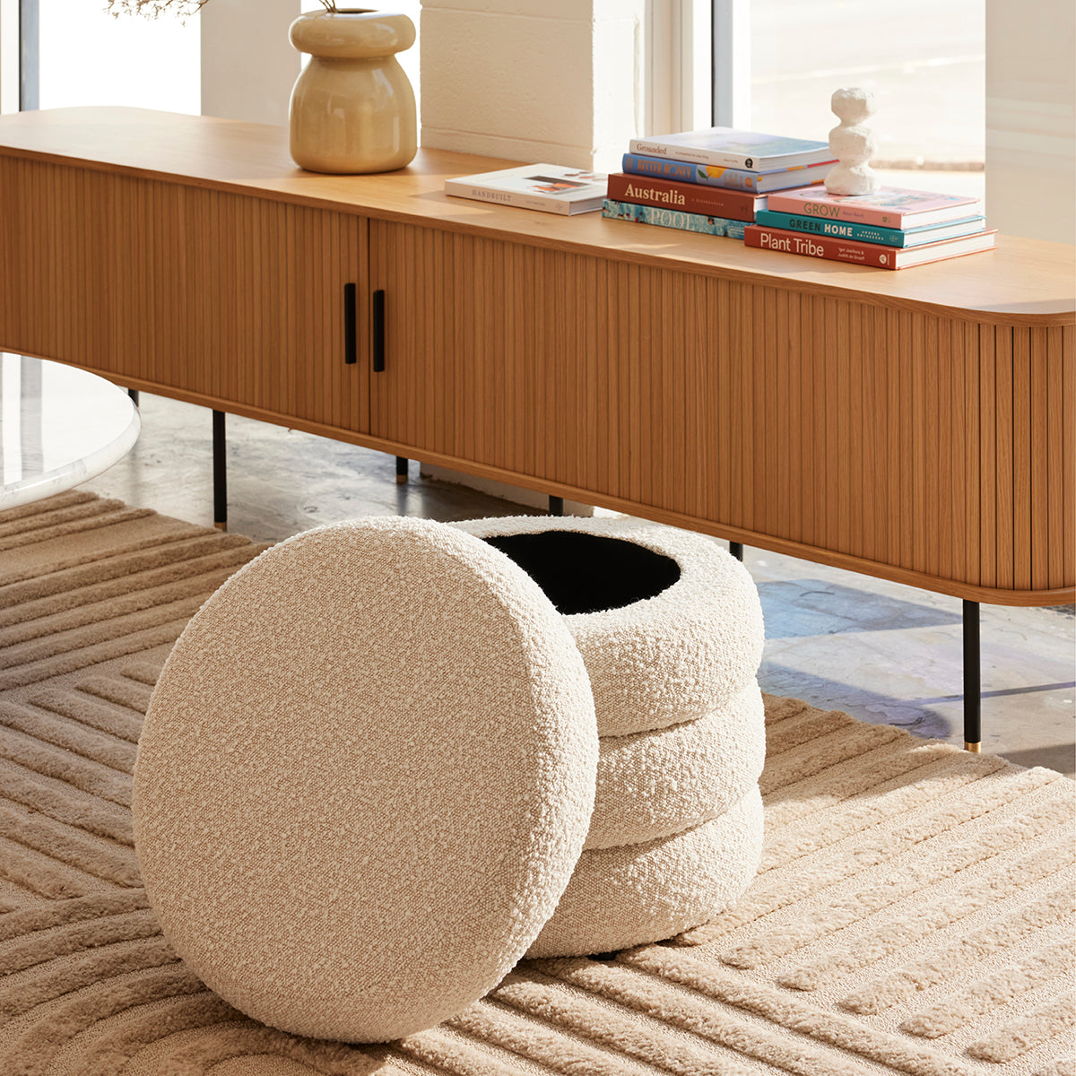Mecca Round Storage Ottoman