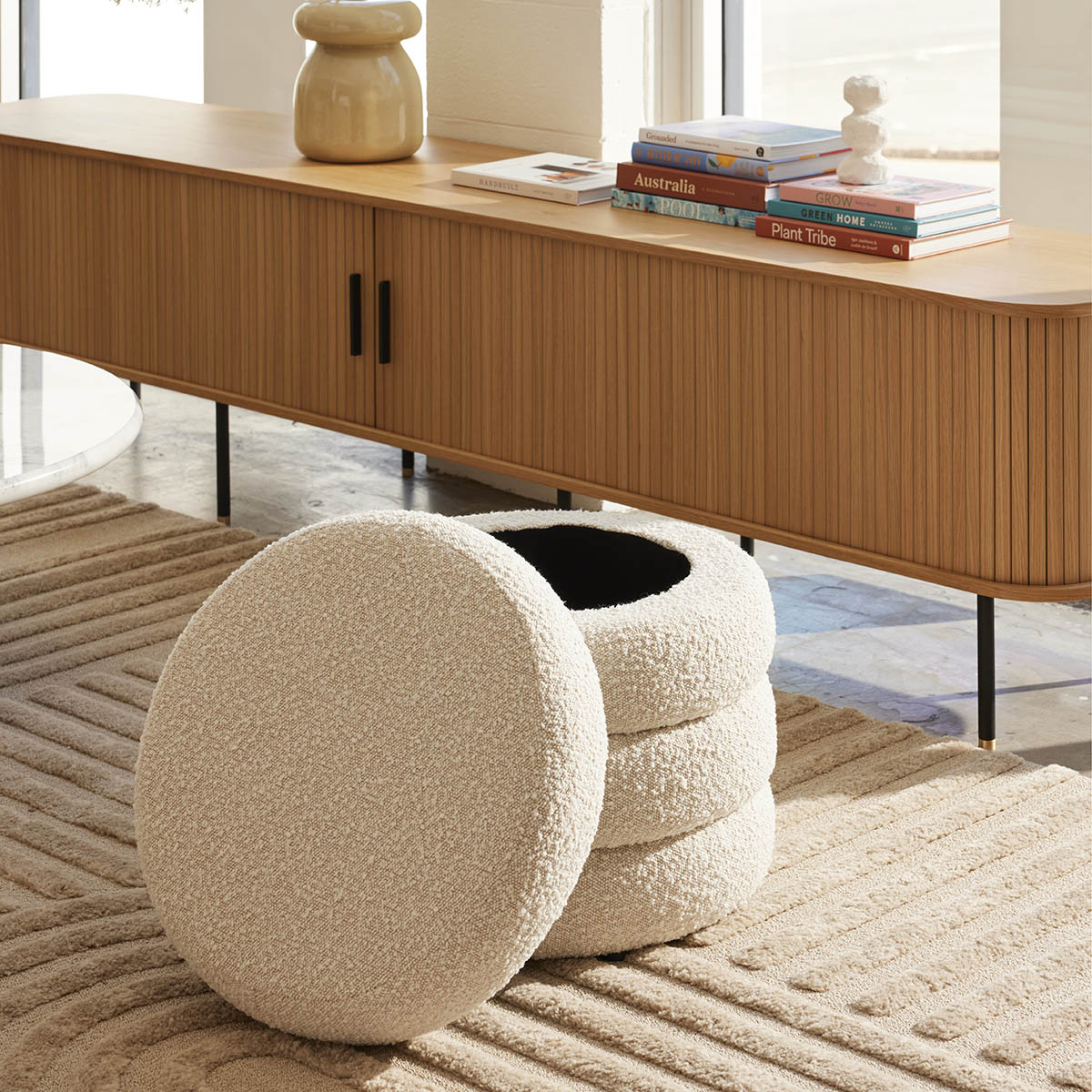 Mecca Round Storage Ottoman