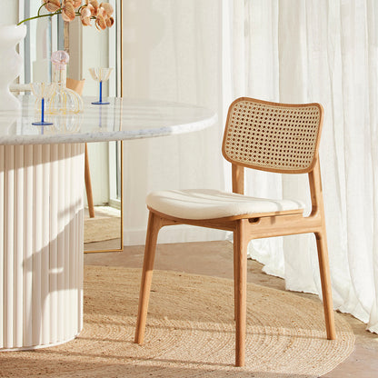 Flair Rattan Fabric Dining Chair