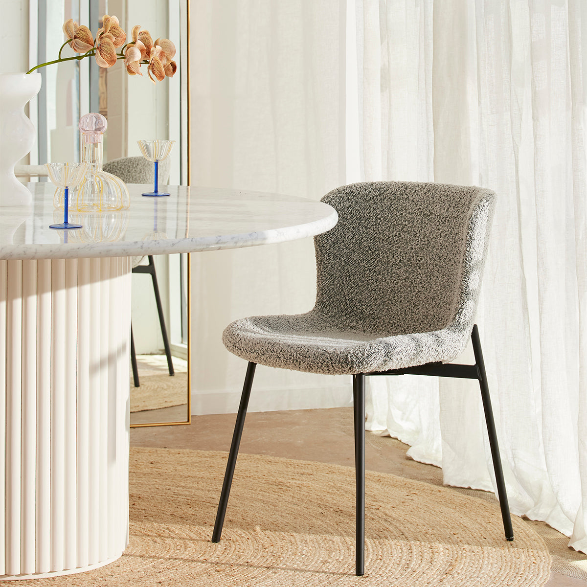 Amara Boucle Dining Chair