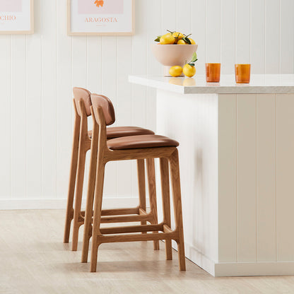 Alaska Leather Bar Stool