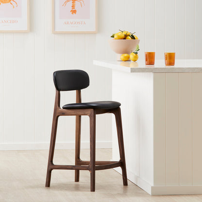 Alaska Leather Bar Stool