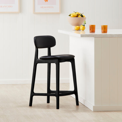 Alaska Leather Bar Stool