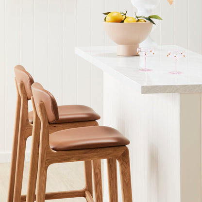 Alaska Leather Bar Stool