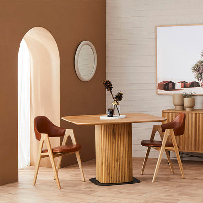 Sergio Leather Dining Chair (Ash)