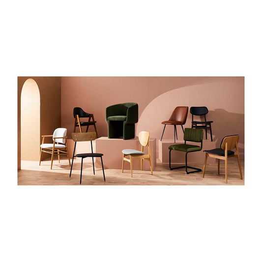 Sergio Leather Dining Chair (Walnut)