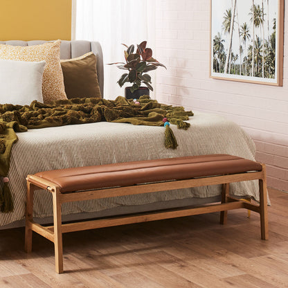 Aura Leather Bench