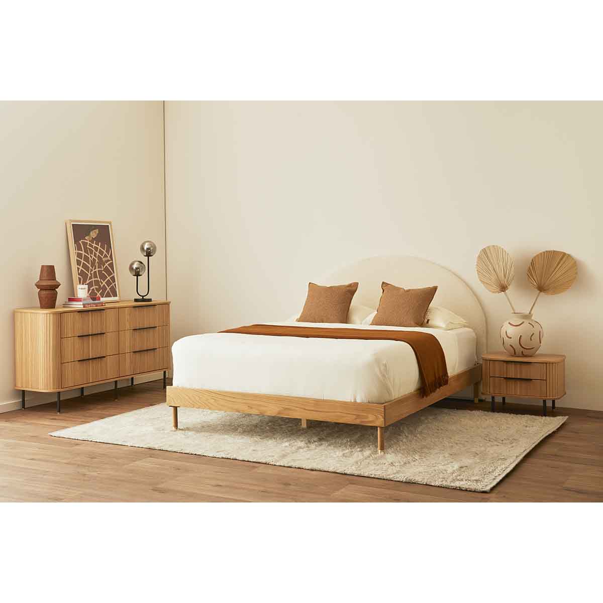 Harlo Boucle Double Bed Head