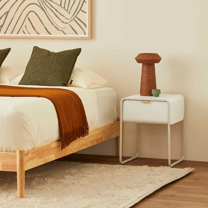 Leroy Brass Handle Bedside Table